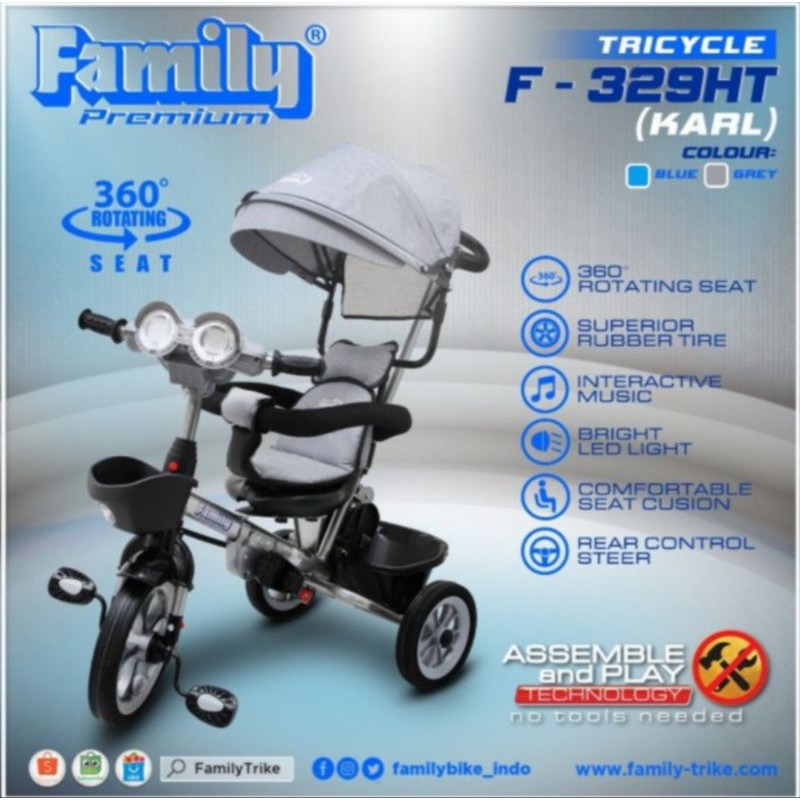 Sepeda Roda Tiga Family F-329HT (KARL)