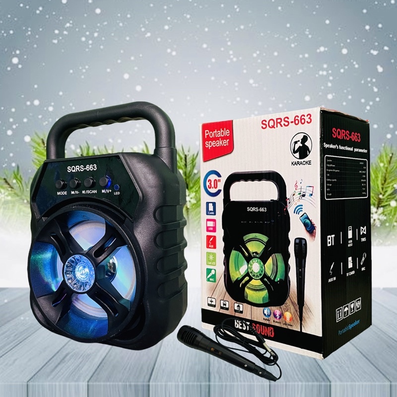 speaker portabel 5009+mic speaker bluetooth karaoke