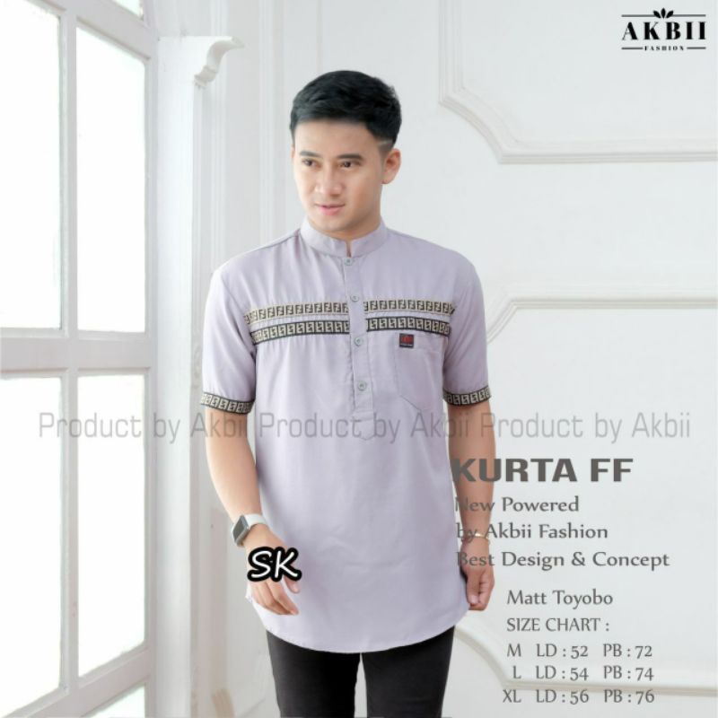 KEMEJA KOKO AF KURTA MOTIF TERBARU Side M L XL