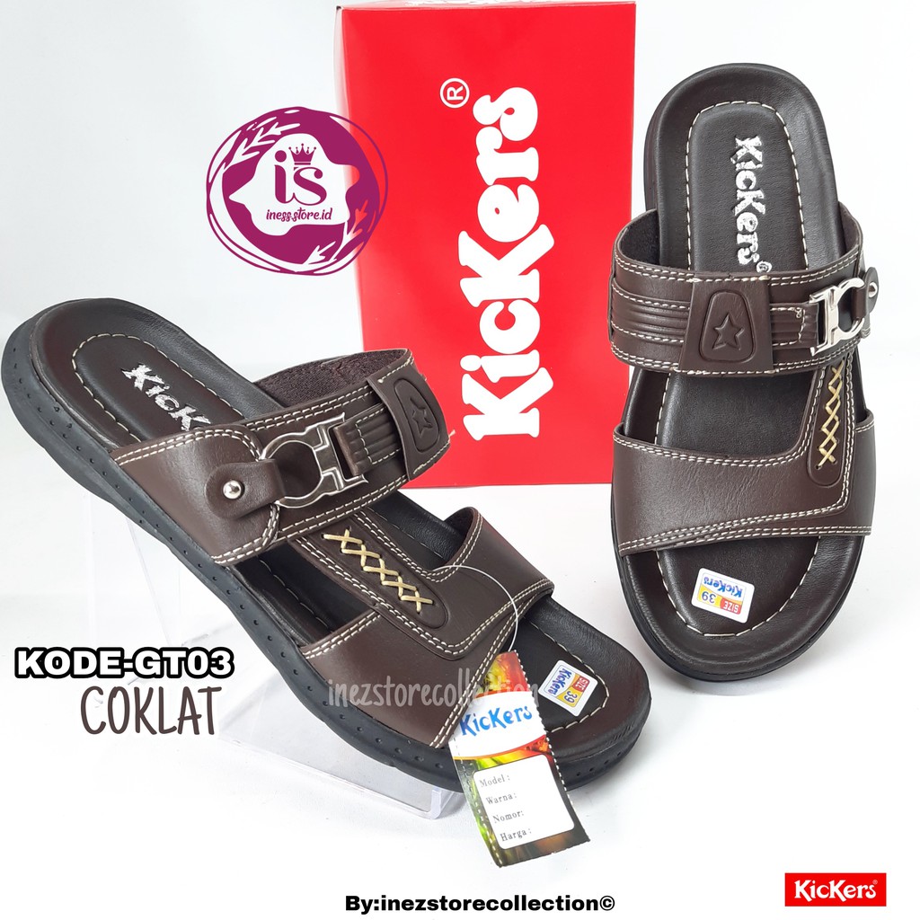 SANDAL SLOP PRIA KICKERS KUALITAS PREMIUM KODE GT03 MURAH HARGA GROSIR