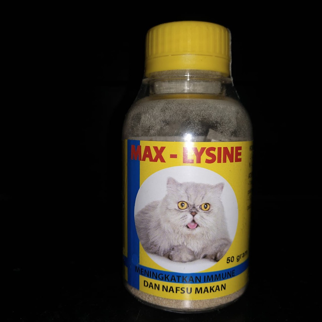 MAX-LYSINE MENINGKATKAN IMMUM &amp; NAFSU MAKAN 50GR