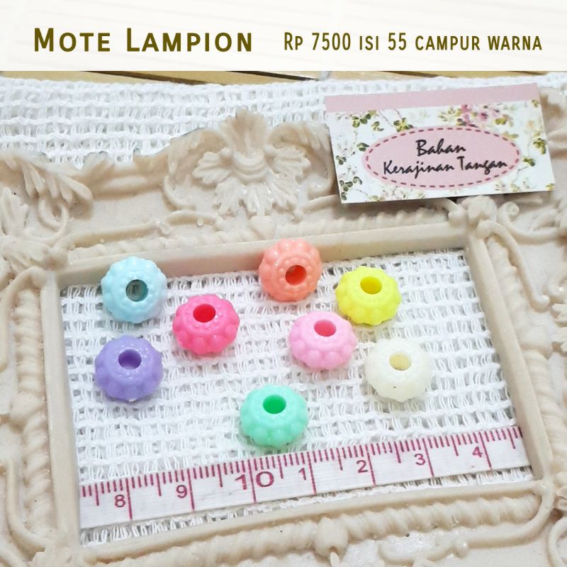 Mote Manik-manik Lampion kurleb 55 biji Campur Warna