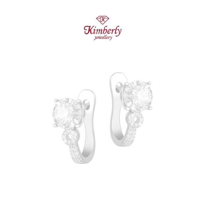 Anting Berlian Solitaire Sertifikat GIA KER869522 - Kimberly Jewellery