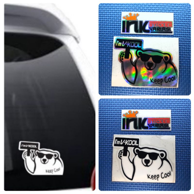 STICKER STIKER IM VKOOL IM V-KOOL BERUANG KEEP COOL CUTTING