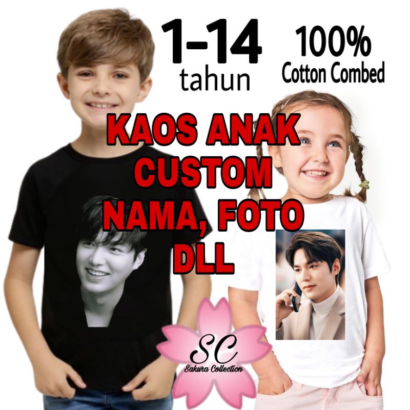 SC Kaos Baju TSHIRT Anak CUSTOM NAMA FOTO  Band Metal Rock usia 1 2 3 4 5 6 7 8 9 10 11 12 13 14 tahun laki laki dan perempuan bahan katun adem nyaman dan lembut GRATIS ONGKIR dan BISA COD