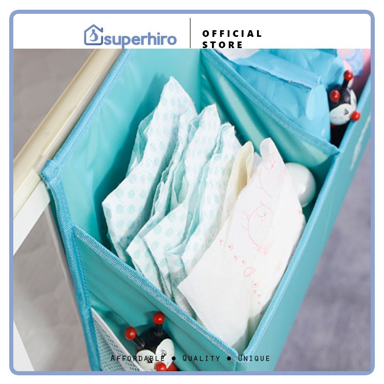 Tas Bayi Penyimpanan samping tempat tidur Tas mainan Diaper Organizer