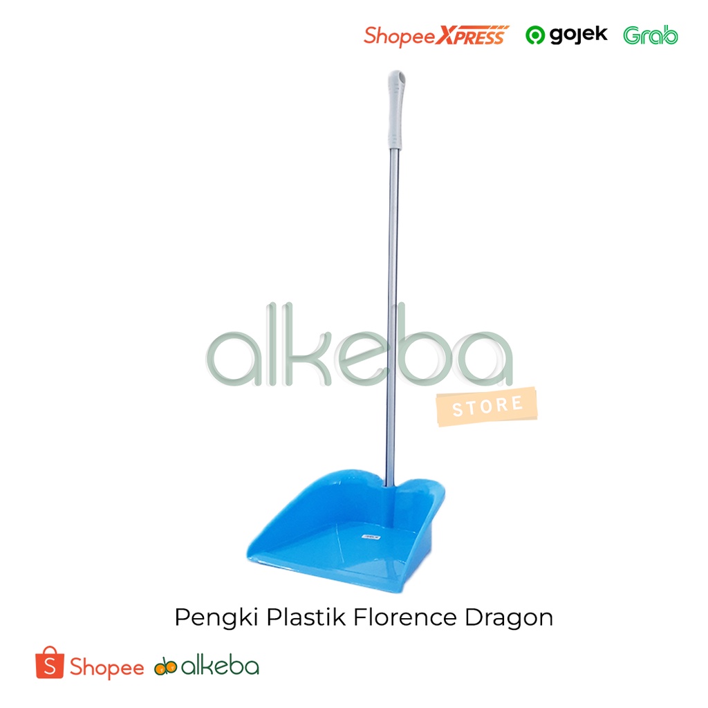 Pengki Plastik Florence Dragon / Serokan Sampah Gagang Panjang