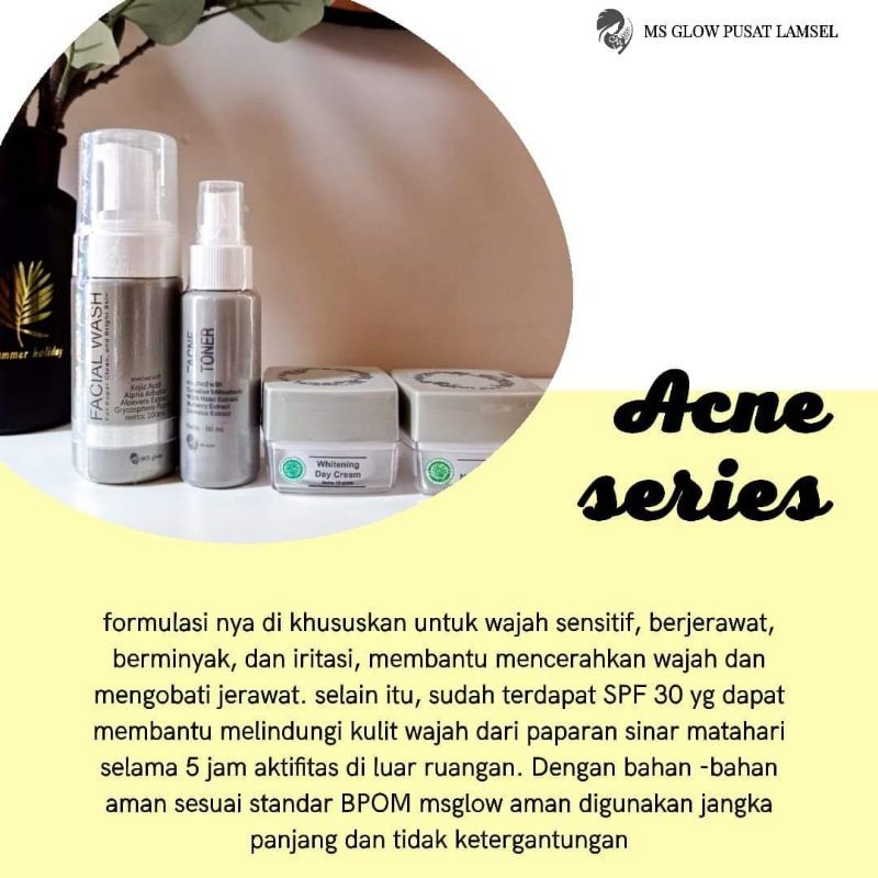 Ms Glow Paket Ance/Free Pouch/ Free selection kapas 75g