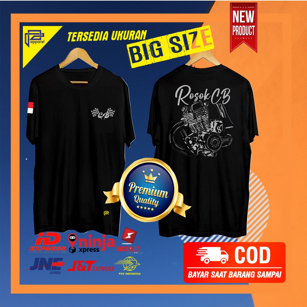 BAJU KAOS ROSOK CB HEREK TERBARU ATASAN PRIA BIG SIZE JUMBO
