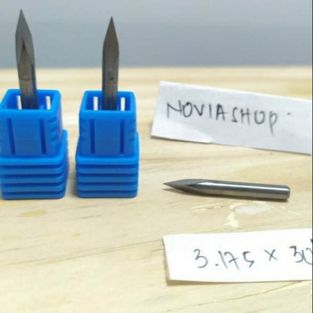 3 Sisi Mata Router CNC bentuk V Bit lancip grafir akrilik aluminium kuningan