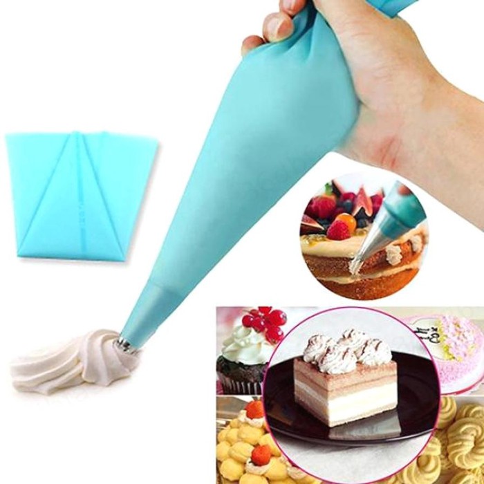 Piping Bag Kantong Pipa Icing Bahan Silikon Dapat Dipakai Ulang