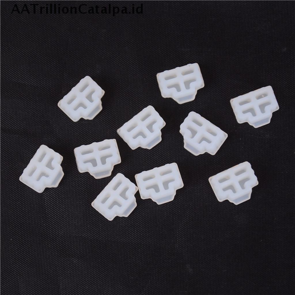 (AATrillionCatalpa) 10pcs Plug Pelindung Port Ethernet RJ45 Anti Debu Warna Putih