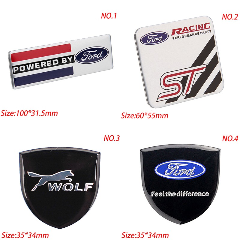 Stiker Emblem Metal Motif Serigala Night Knight St Untuk Bagasi Belakang Mobil Ford Mustang Focus Mondeo Fiesta Kuga