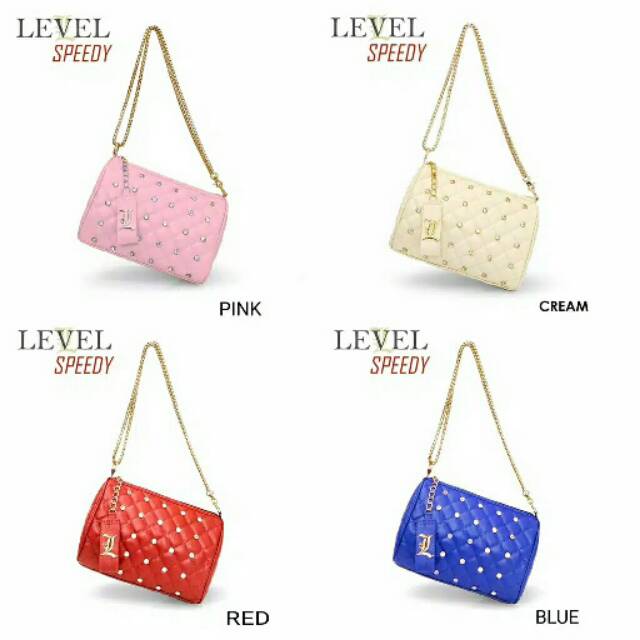 Tas selempang wanita level speedy diamond  import batam murah