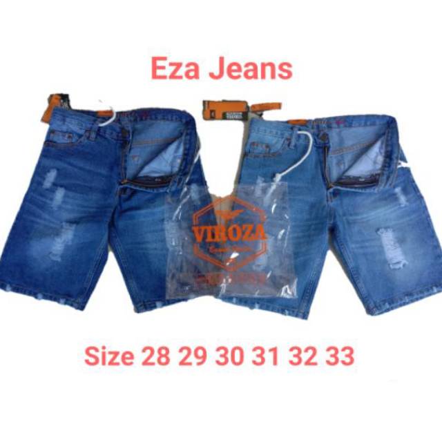  CELANA  PENDEK  JEANS  PRIA  SOBEK  VIROZA SIZE 28 33 Shopee 