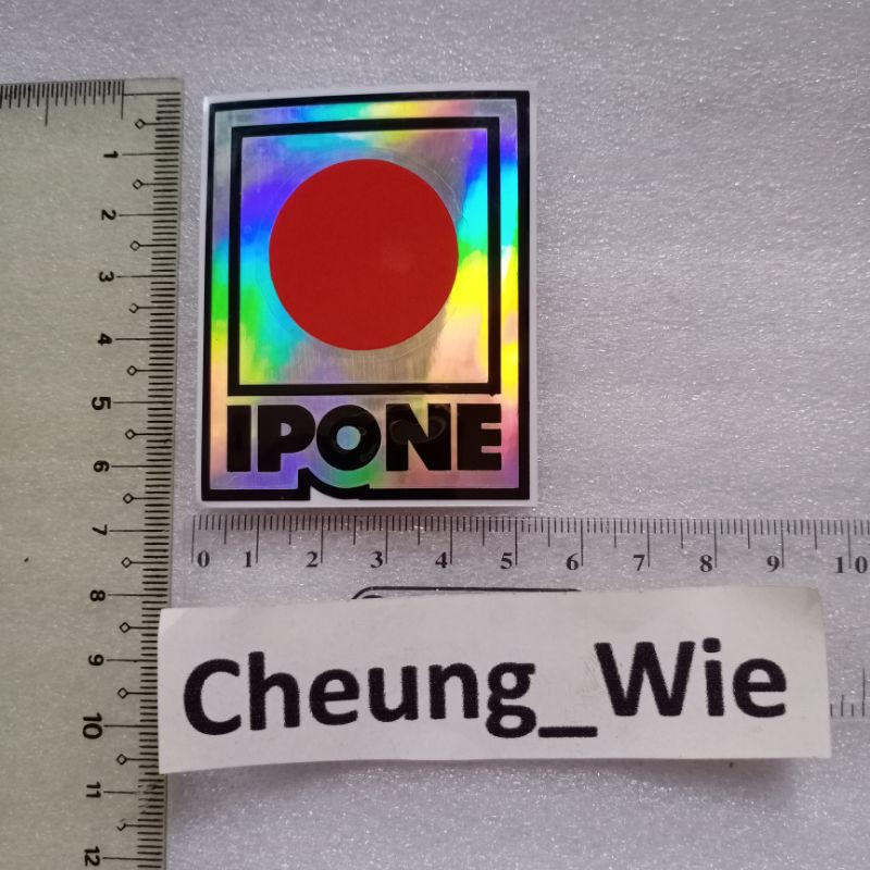 

stiker / sticker logo Ipone kotak Hologram