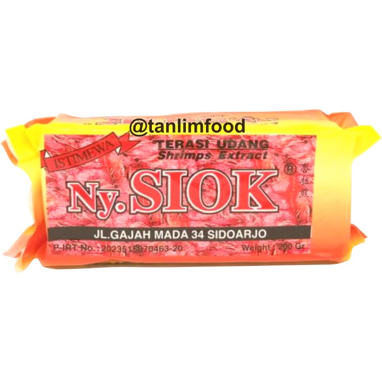 Terasi Trasi Belacan Udang Mentah Ny. Siok 200gr - belacan udang siok / trasi mentah ny siok