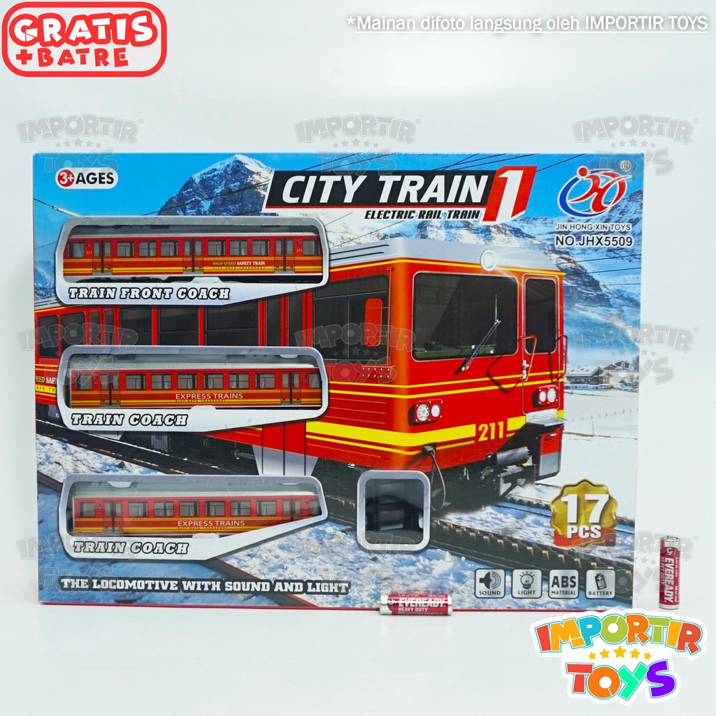 Kereta Api Lokomotif City Train Bermusik dan Berlampu High Quality