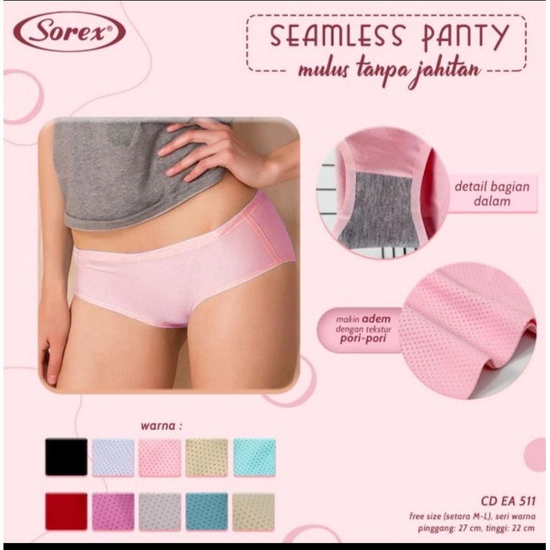 Celana Dalam wanita tanpa jahitan Sorex EA511 511 Seamless panty