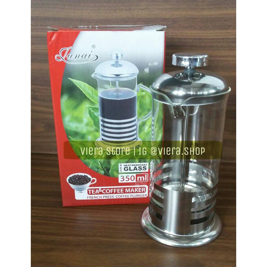 FRENCH PRESS COFFEE PLUNGER STAINLESS / COFFE & TEA MAKER 350ML