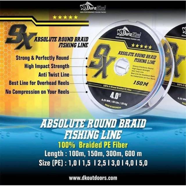 Duraking X9  PE 1 ( RECOMMENDED JIGGING )