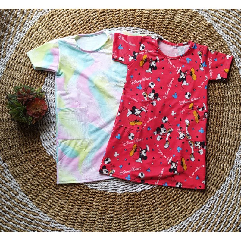 DRESS PENDEK ANAK TIEDYE PASTEL