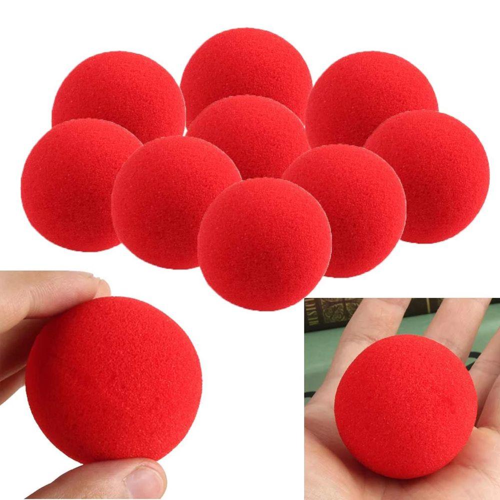 Bola Spons Jari Agustina 10PCS Sponge Mainan Melingkar Spons Besar Ilusi Komedi Penutup Trik Sulap