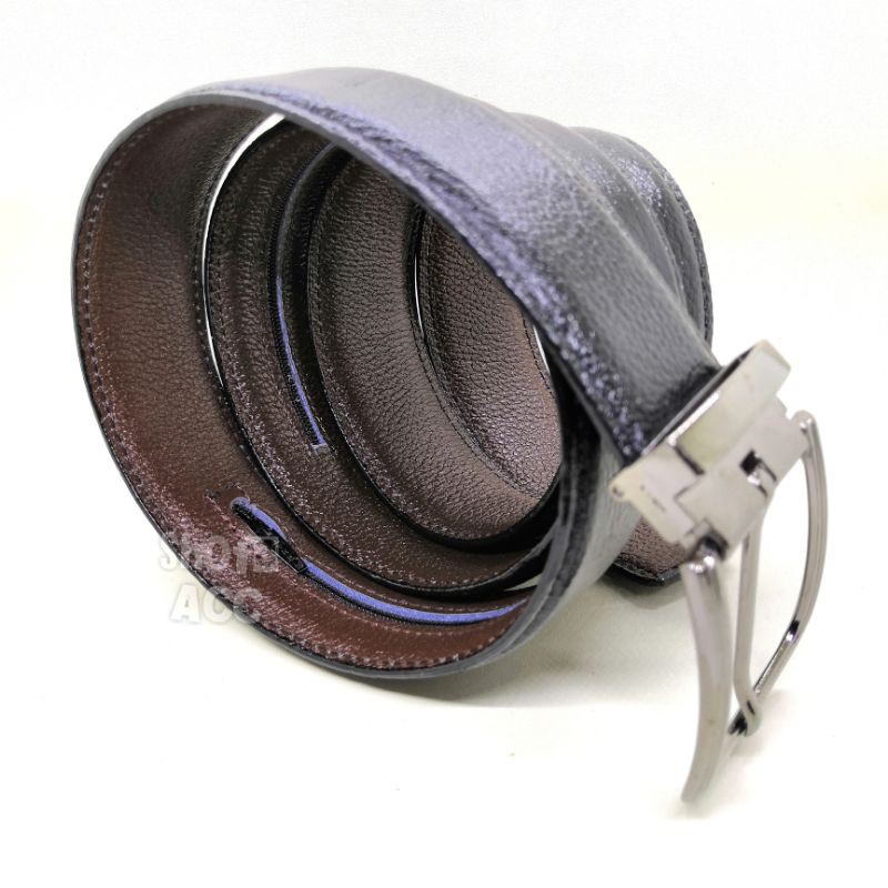 Sabuk Gesper Ikat Pinggang Pria Dewasa Kulit Asli Tusuk Resleting Dalam