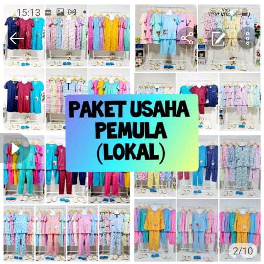 GROSIR PAKET USAHA PEMULA BAJU TIDUR (LOKAL)