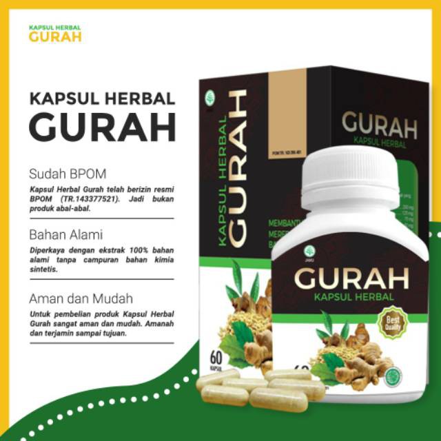 Kapsul Herbal Gurah - Atasi Batuk Berdahak, Gangguan Pernapasan, Tidur Mendengkur / Ngorok KAPSUL GURAH - OBAT BATUK ASMA SESAK NAFAS BATUK BERDAHAK BATUK KERING OBAT BATUK IBU DAN ANAK - COD