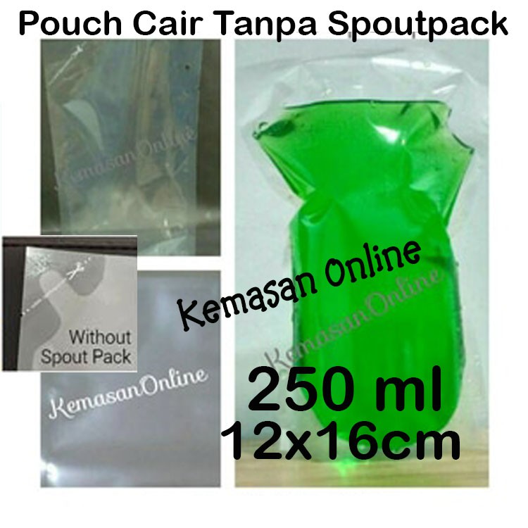 

KPACK 250ml (12x16cm) Standing Pouch khusus Cair /Cairan Transparan