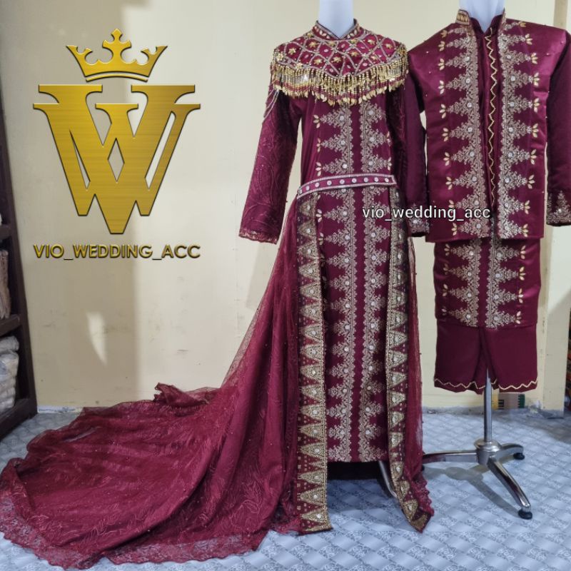 Baju pengantin palembang modern+teratai