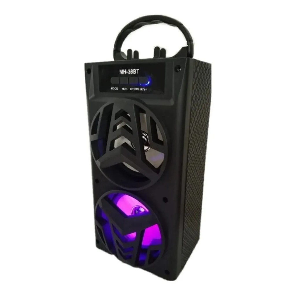 KISONLI - Speaker Bluetooth Dual Bass MH-38bt Radio, USB, Micro SD tanpa mic-2
