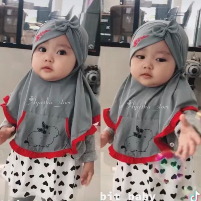 HIJAB BABY ALENA 'RABBIT' ORI ALENA | HIJAB/JILBAB BABY/BAYI | Kerudung baby/bayi Alena