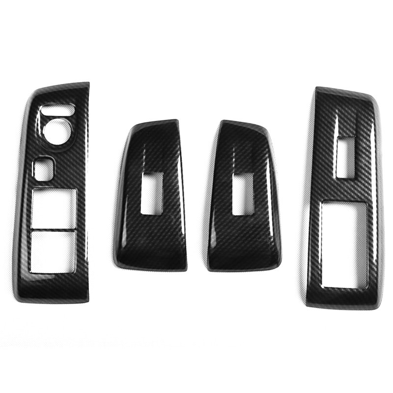 XumingUntuk Honda City 2008 2014 Pola Serat Karbon Dekorasi Interior, city Gm2 Gm3 Saklar Jendela Listrik Penutup Penutup Roda Kemudi Penutup Panel Gigi