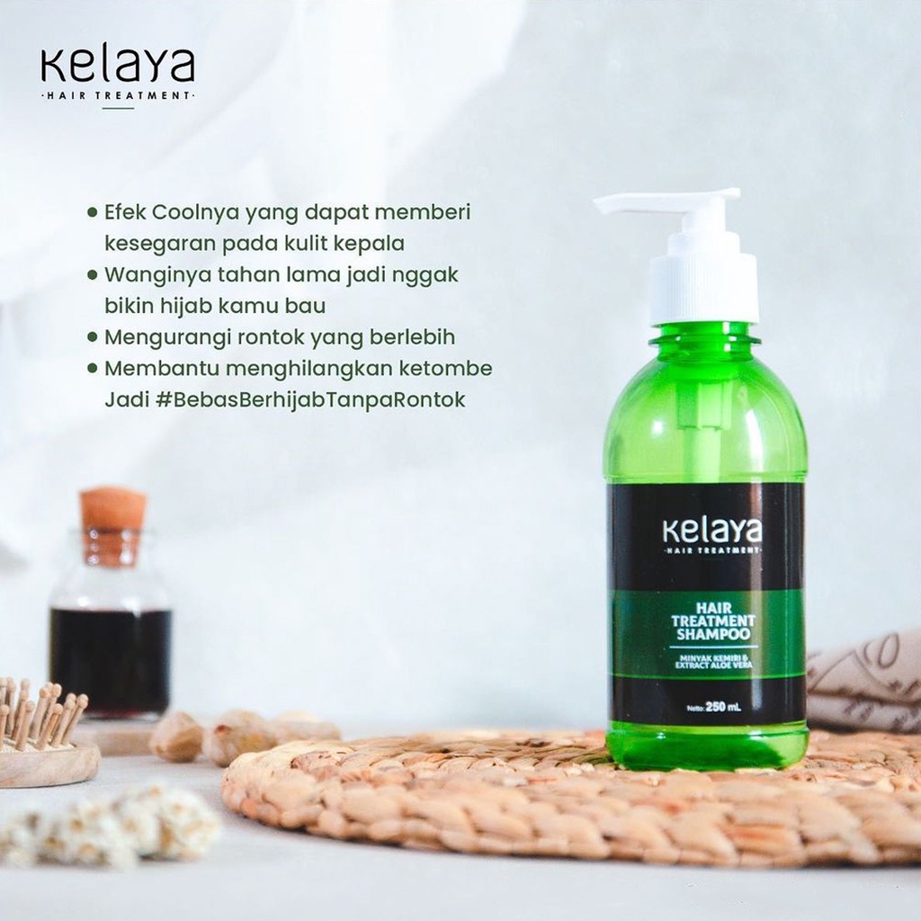 KELAYA HAIR TREATMENT Shampoo / Sampo Penumbuh Pemanjang Penghitam Rambut / Anti Rontok Ketombe-4