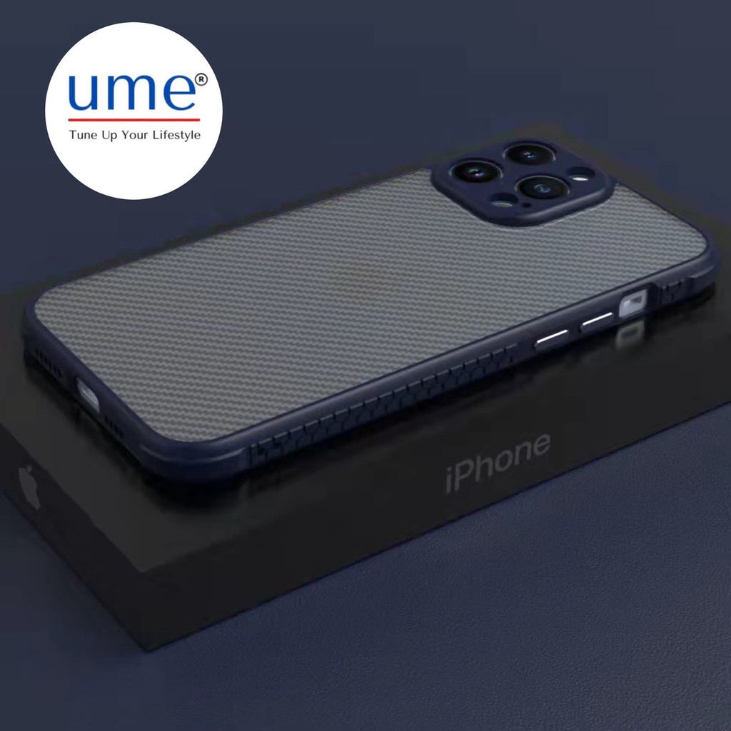 Case Iphone 7 / 7+ / Iphone X / Xs max Iphone 11 Pro Iphone 12 / Pro/ Pro Max , Iphone 13 / Pro Max , Ume Carbon Soft Hard Case Apple