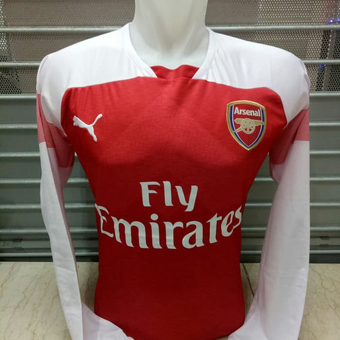 JERSEY BOLA ARSENAL HOME LONG SLEEVE 2018/2019 GRADE ORI