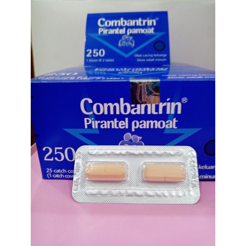 Combantrin 250mg Per Strip Isi 2 Tablet Obat Cacing Keluarga Shopee Indonesia