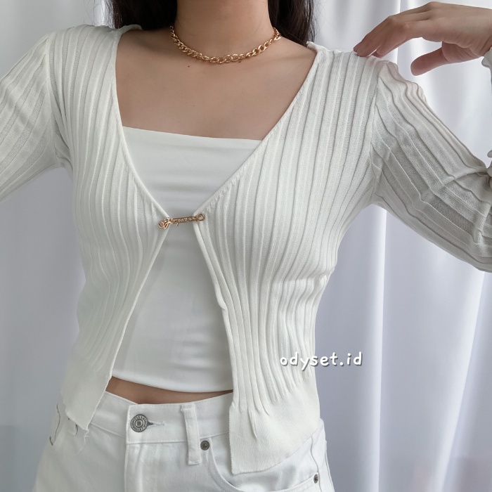 Kardigan Ribbed Cardigan Rajut wanita/Kardigan crop/Kardigan Rantai/Kardigan wanita/Kardigan rajut