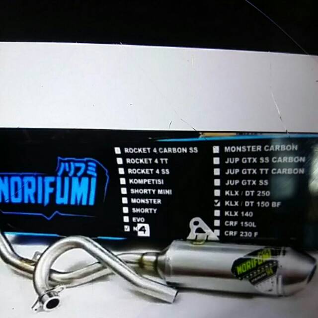 Knalpot racing Norifumi N4 KLX 150