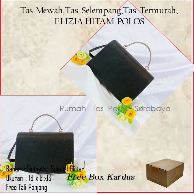 Tas Mewah,Tas Selempang,Tas Termurah,ELIZIA HITAM POLOS