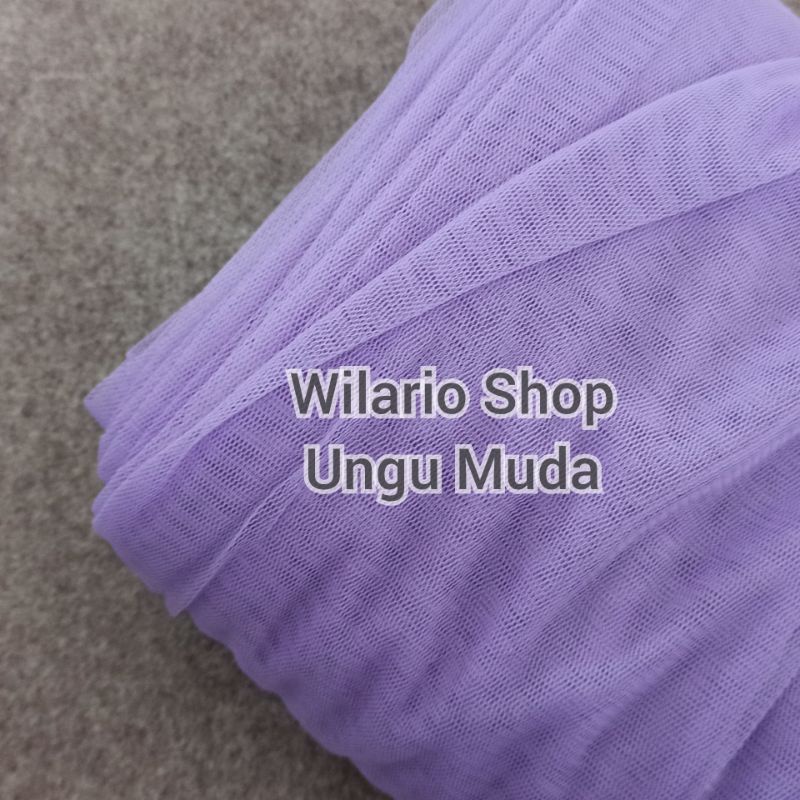 KAIN TILE HALUS LEMBUT | KAIN TULE | KAIN TULLE | KAIN TILLE | SOFT TILE | SOFT TULLE-Ungu Muda