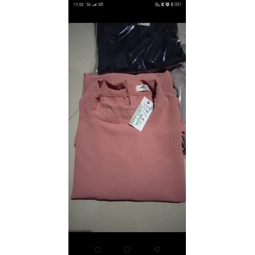 Zara blouse / blouse smoke / blouse pleats /blouse puffy / blouse lengan balon kerut / blouse zara semibydianty-Pink peach (airflow)