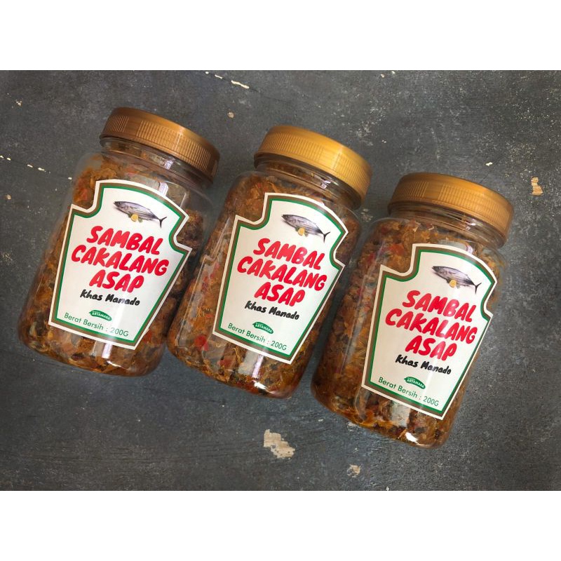 

sambal cakalang asap khas Manado 200 gr pedas nikmat produk artamara