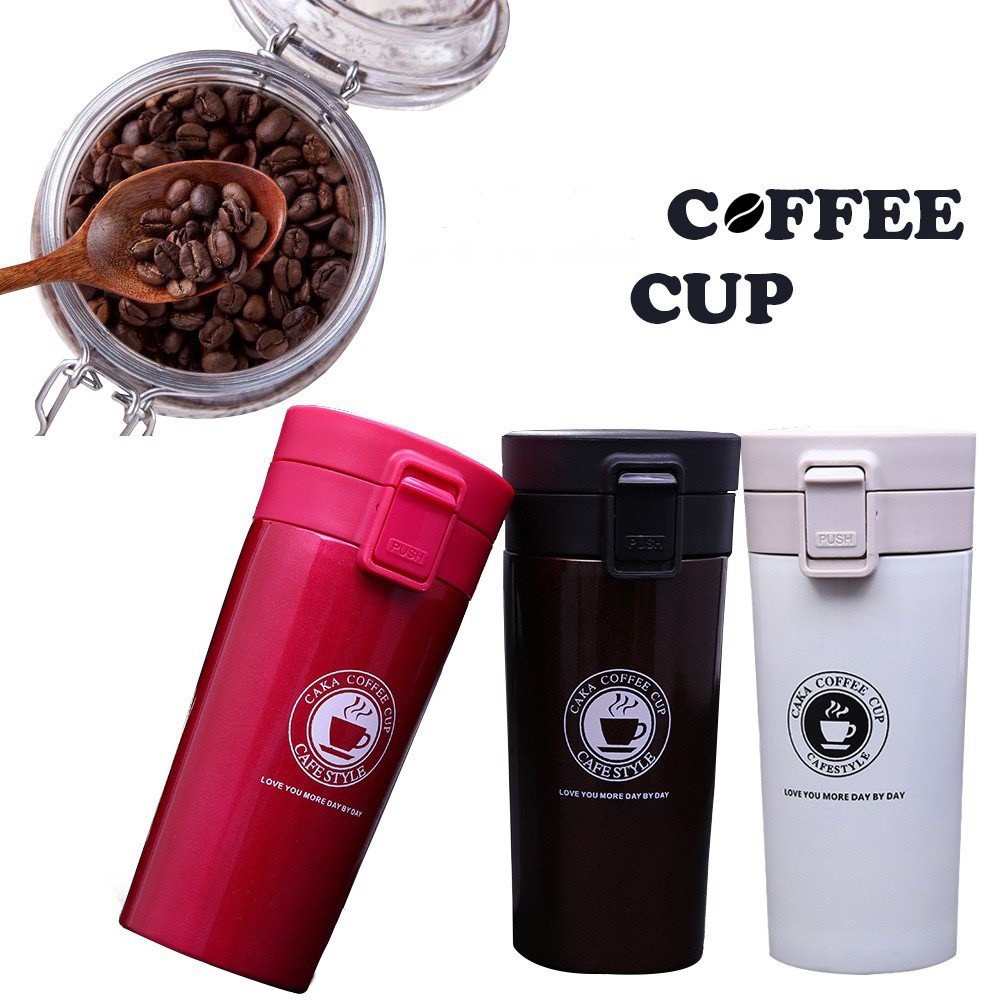 KUP - COD MURAH COFFEE CUP TERMOS KOPI CAFE STYLE MUG TEMPAT AIR MINUM STAINLESS