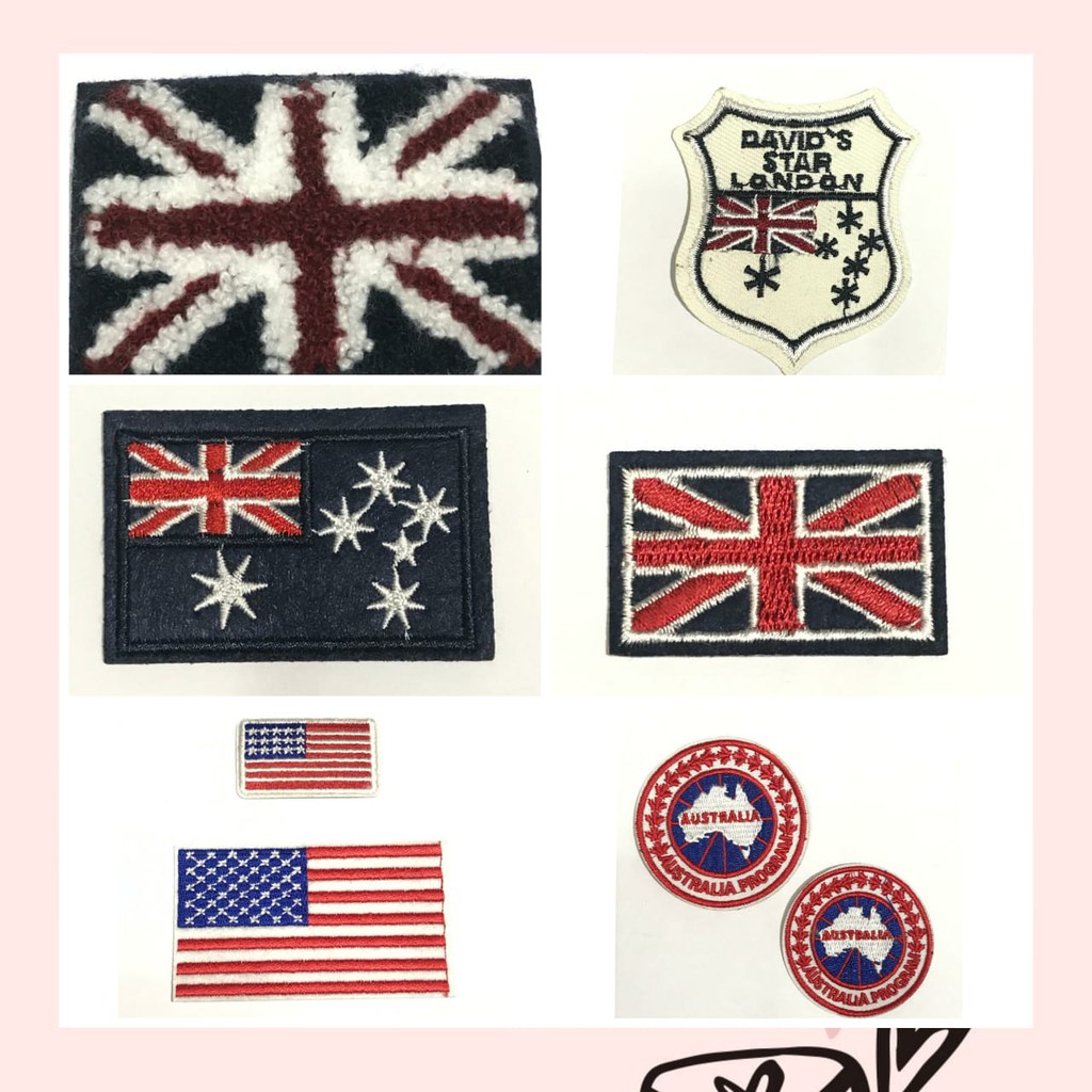 PATCH BORDIR FLAG |EMBLEM BORDIR BENDERA |LOGO