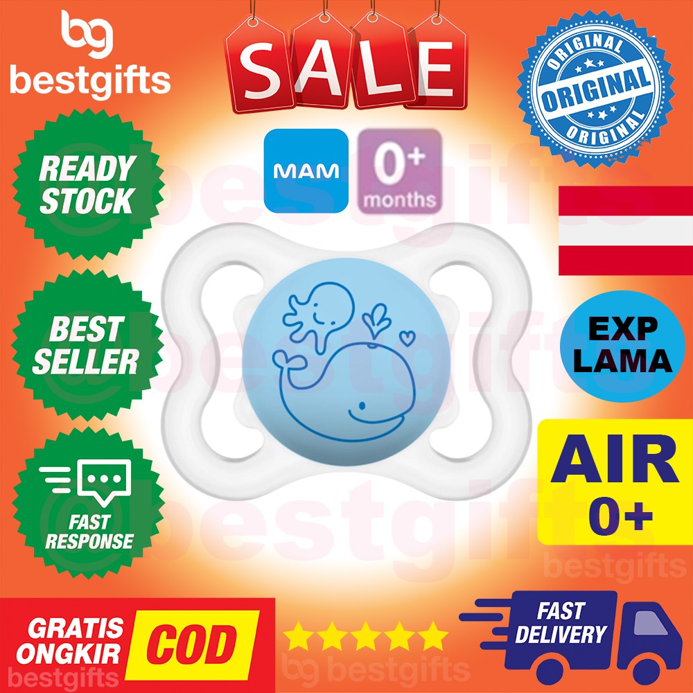 MAM PACIFIER PCF AIR 0+ MONTHS EMPENG PUTING SUSU IBU DOT HISAP ANAK BAYI LAKI COWO 0 BULAN BOY 2