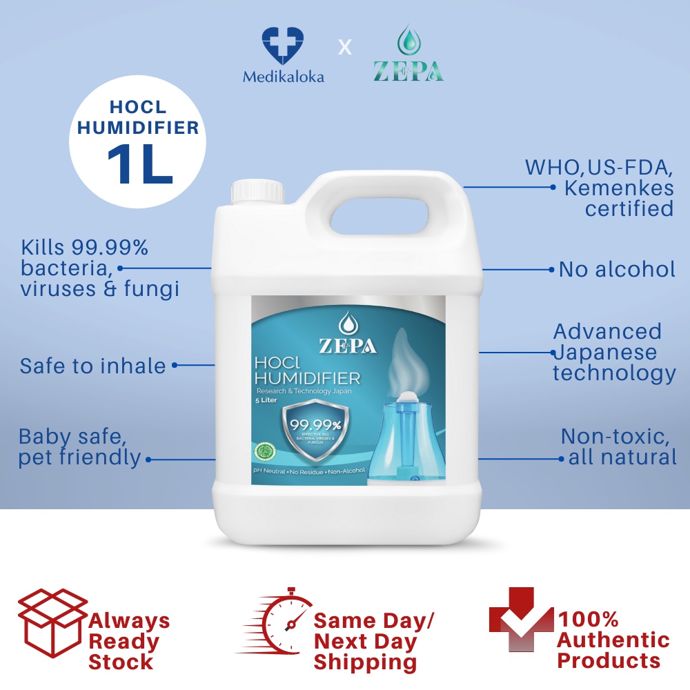 Humidifier Liquid HOCl Non Alkohol 1 Liter