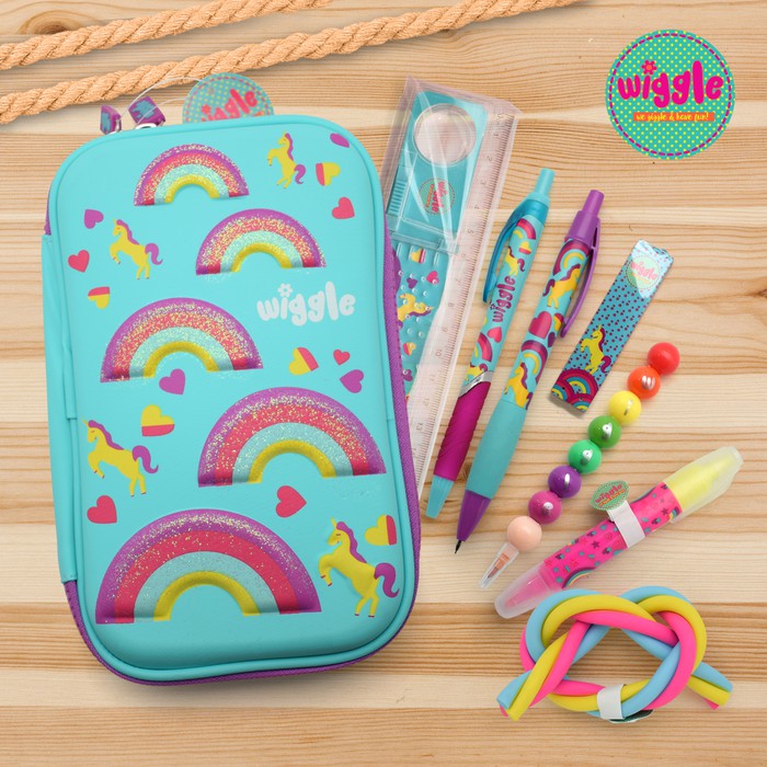 

TERLARIS / Paket Alat Tulis 8 pcs Wiggle Design RAINBOW